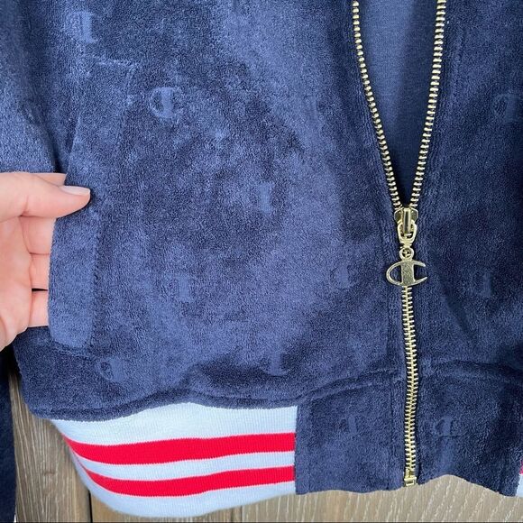 Champion Imperial Terry Cloth Warm-Up Jacket Medium NWT - Picture 15 of 17